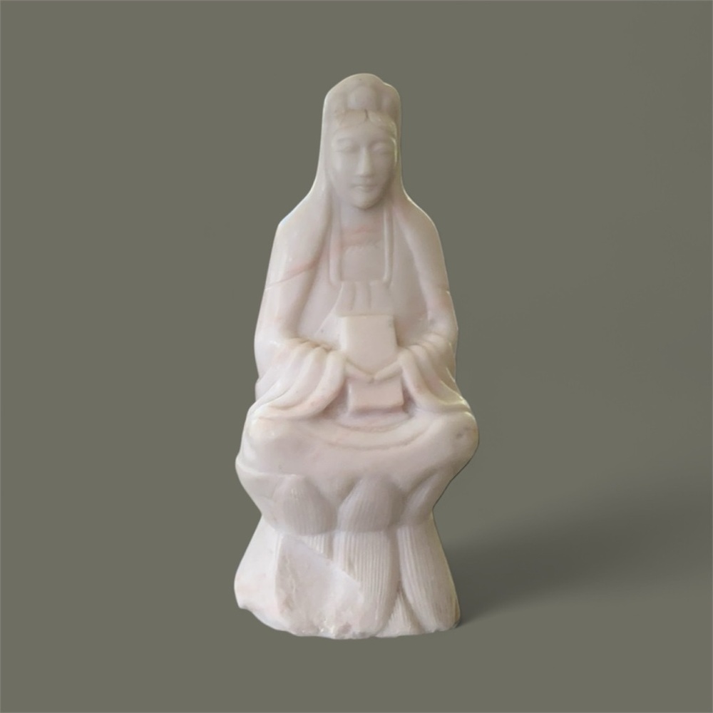 Stone Guanyin Statue known as Quan Yin or Kwan Yin Buddhism Vintage collectible